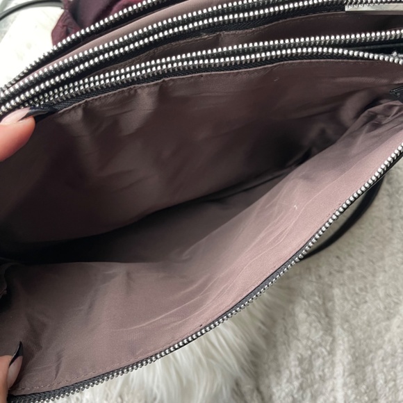 Black Matt & Nat Multi Compartment Purse with Silver Hardware - Picture 6 of 6